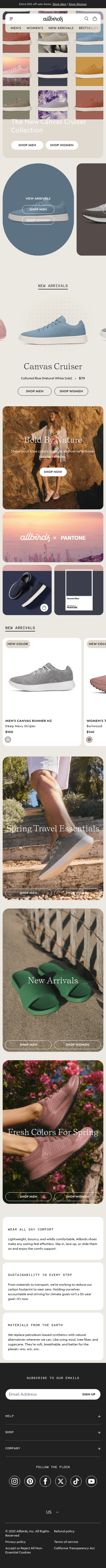Allbirds mobile screenshot