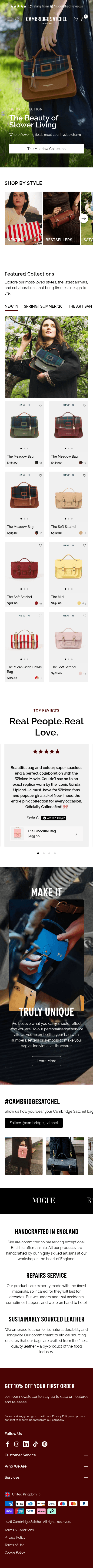 Cambridge Satchel Company mobile screenshot
