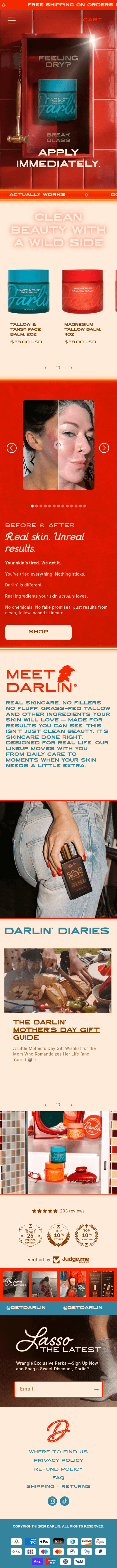 Darlin' mobile screenshot