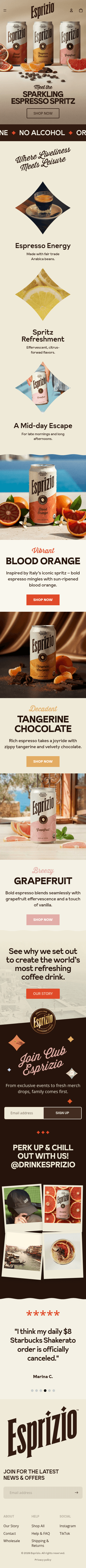 Espritzio mobile screenshot
