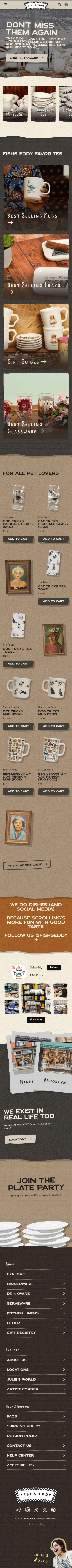 Fishs Eddy mobile screenshot