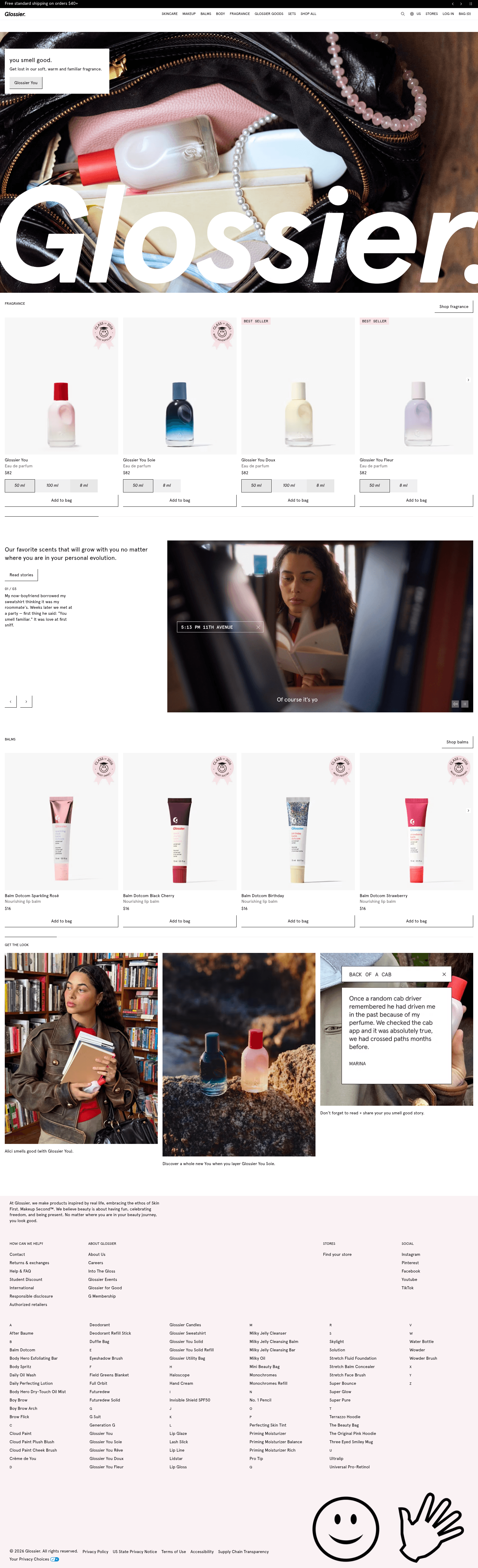 Glossier — vue bureau
