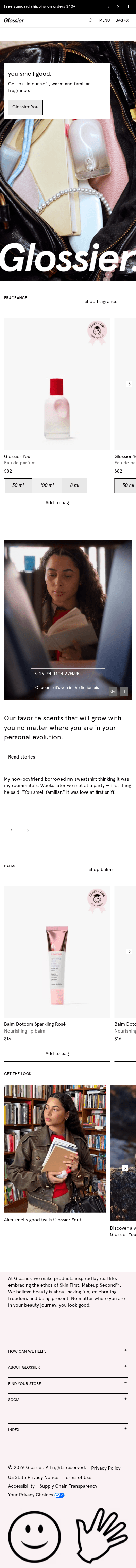 Glossier mobile screenshot