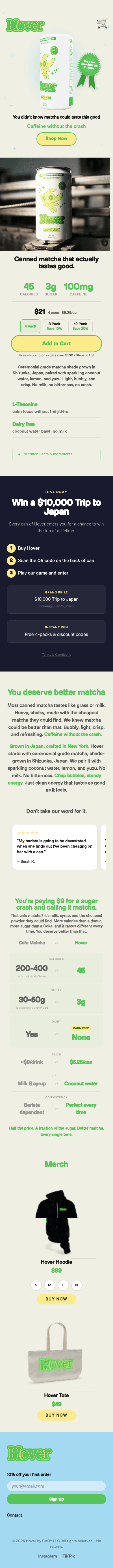 Hover mobile screenshot