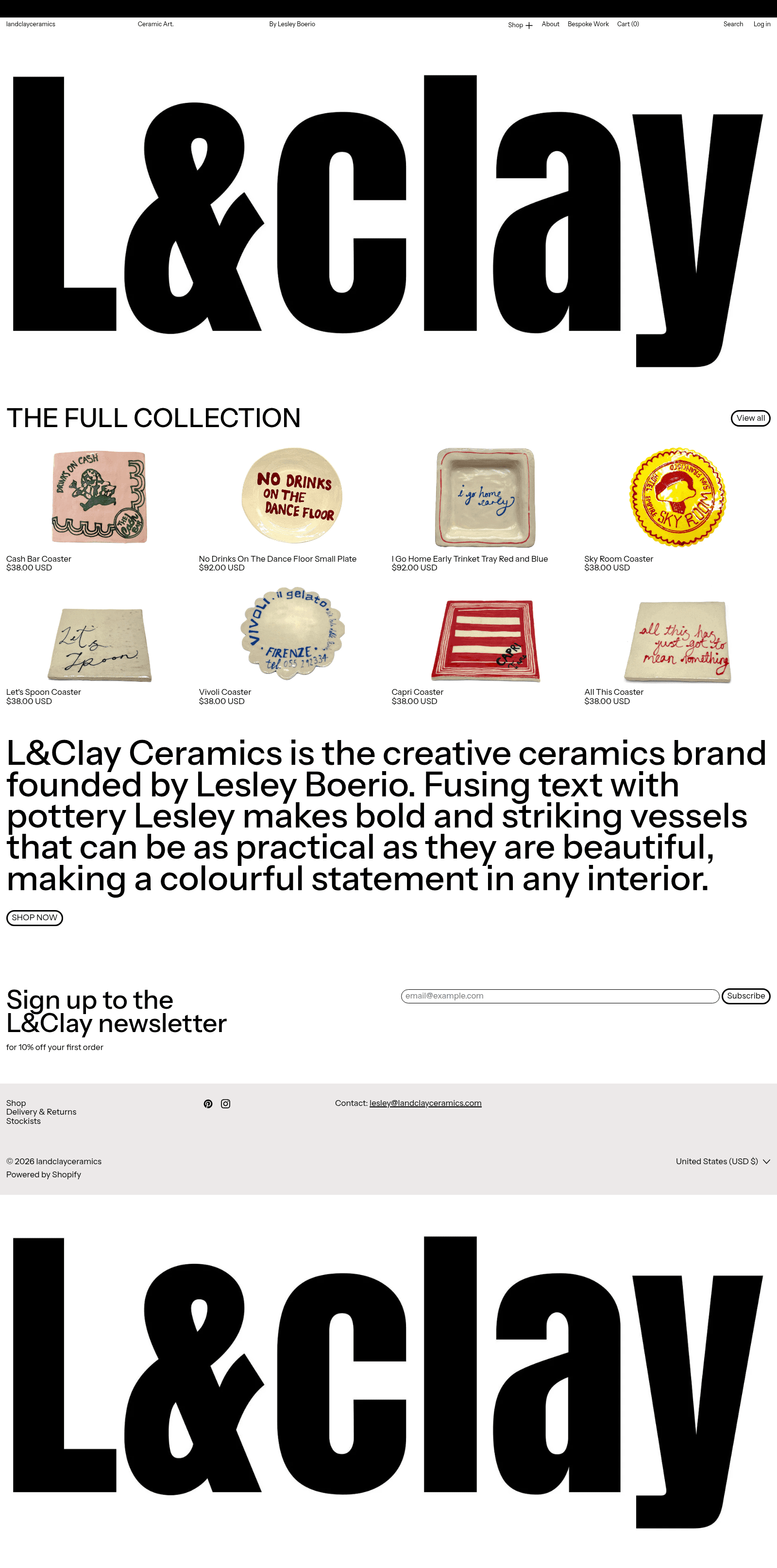 L&Clay Ceramics desktop screenshot