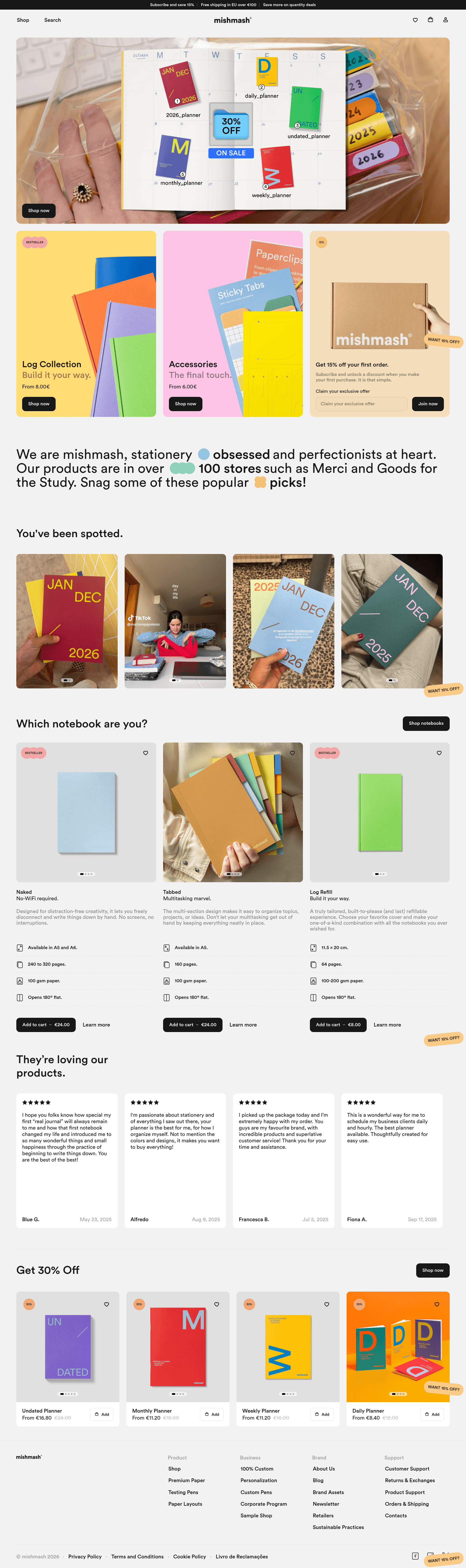 Mishmash — desktop view