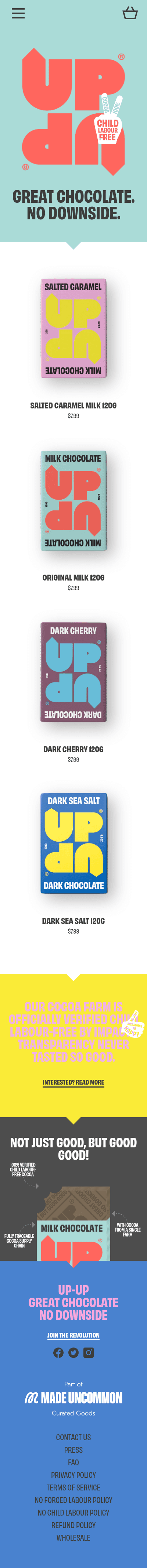 Up-Up Chocolate mobile screenshot