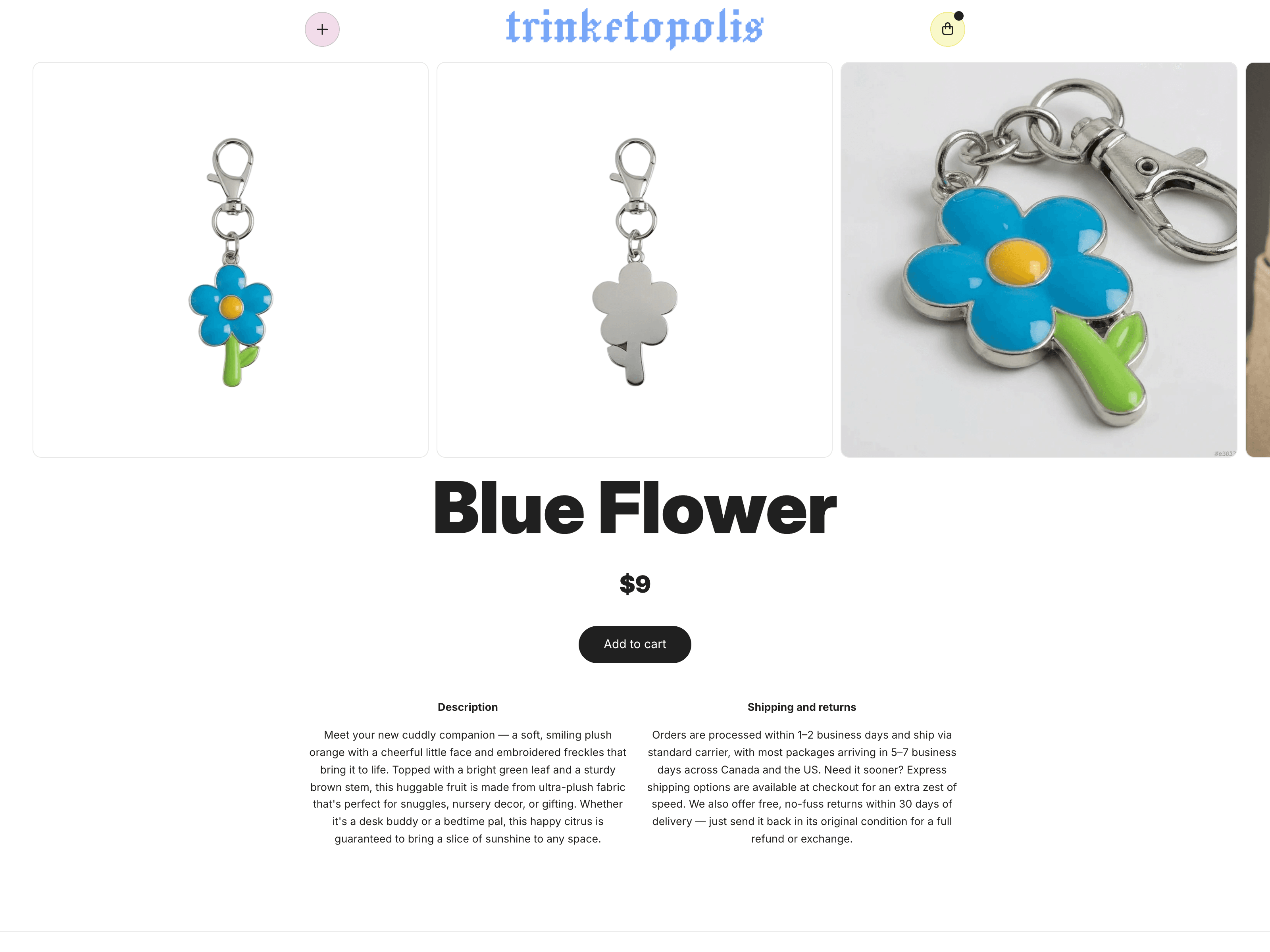 Trinketopolis — desktop view