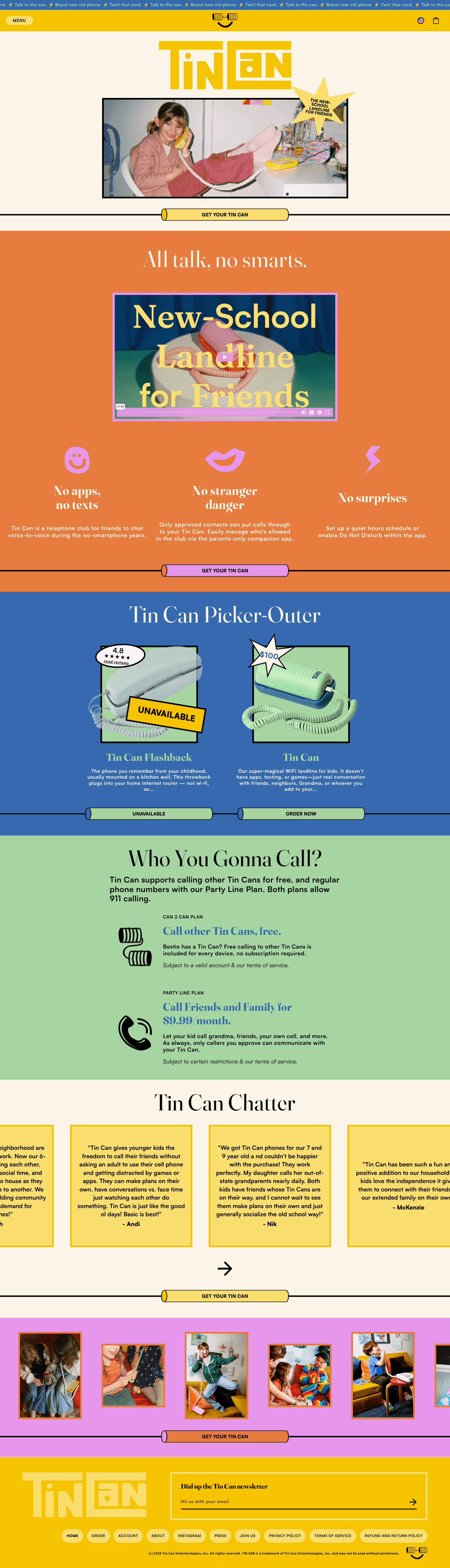 Tin Can — desktop view