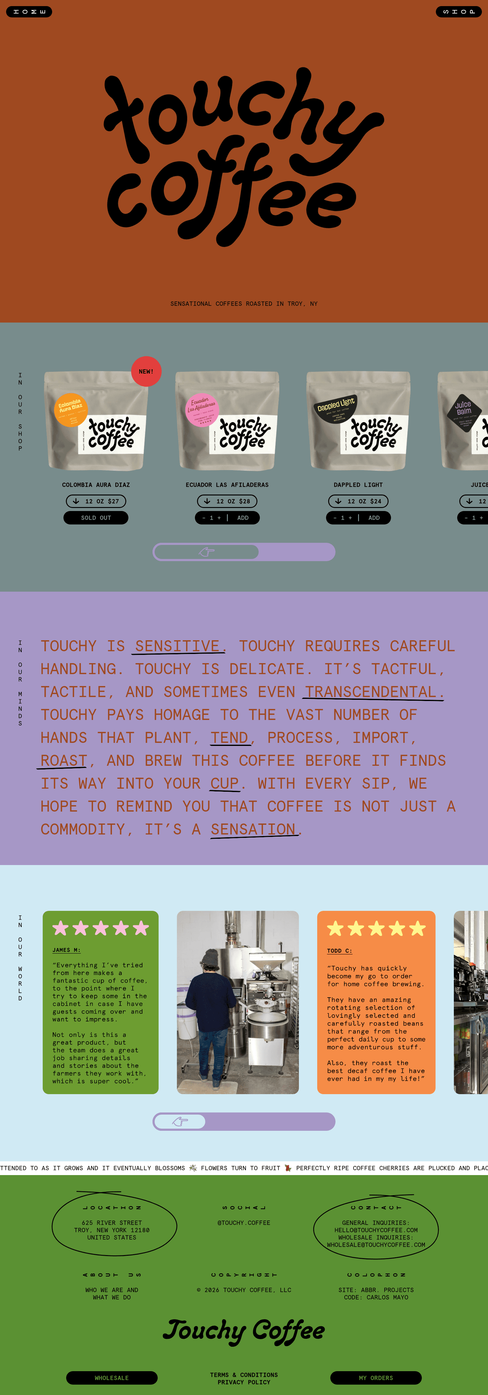 Touchy Coffee — vue bureau