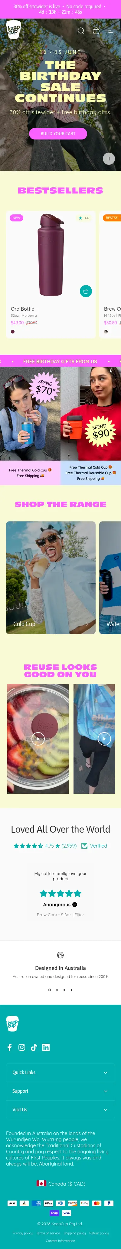 KeepCup mobile screenshot
