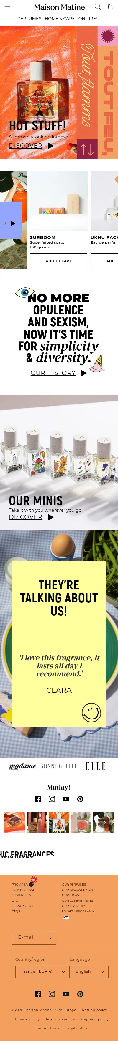 Maison Matine mobile screenshot