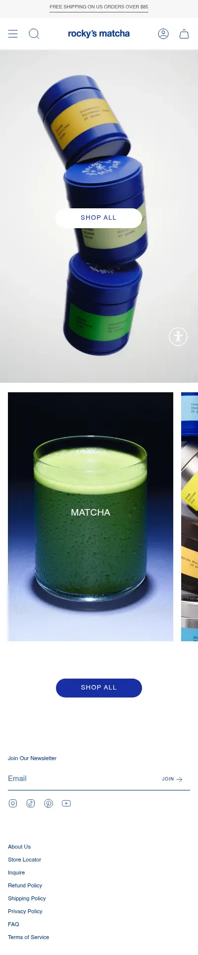 Rocky's Matcha mobile screenshot