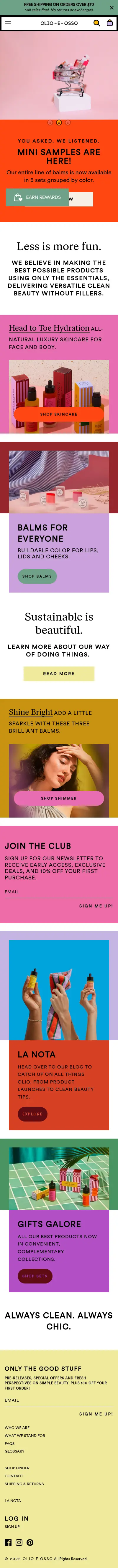 Olio E Osso mobile screenshot