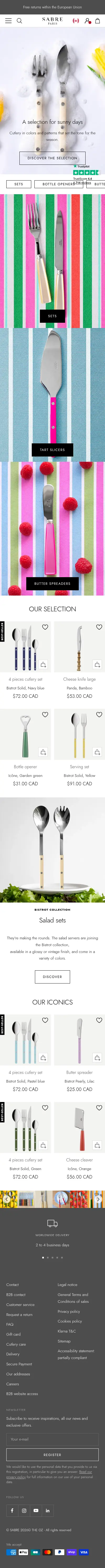 Sabre Paris mobile screenshot