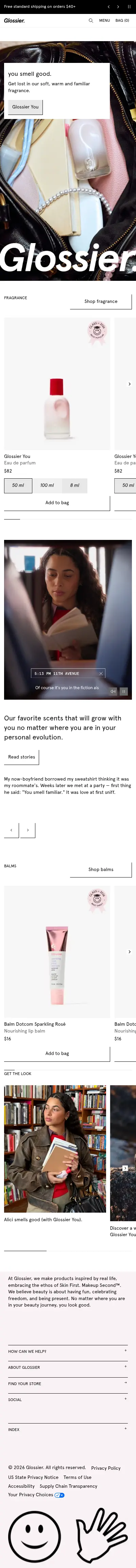 Glossier mobile screenshot